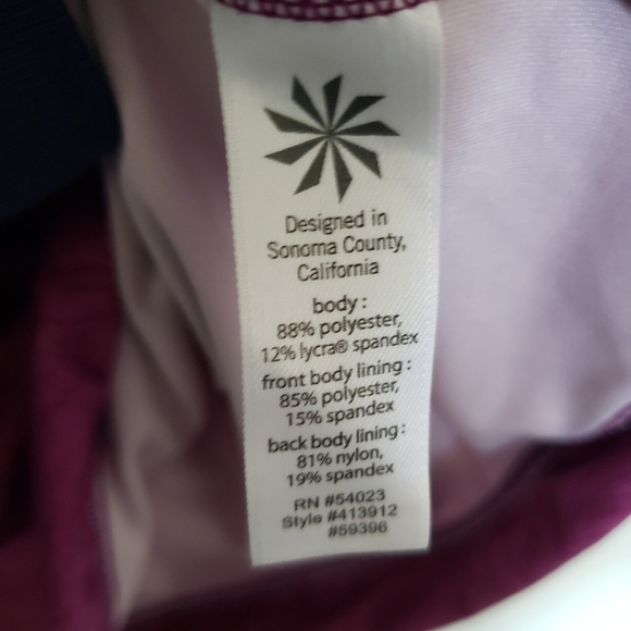 Athleta Tinker Tank Workout Swim Tank Top Pink Purple Paisley Size Small Lined - Picture 8 of 10